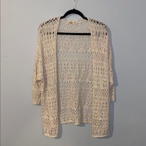 White Hollister Knit cardigan